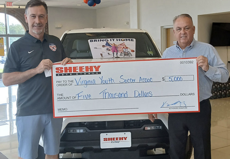 Read more about the article Sheehy Toyota Fredericksburg Donates $2,500 to Virginia Youth Soccer Association