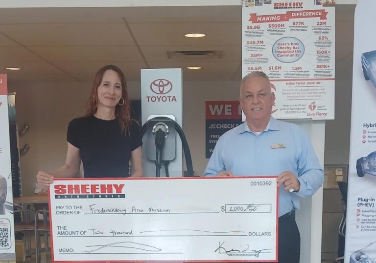 Read more about the article Celebrating Community: Sheehy Toyota of Fredericksburg Donates to Fredericksburg Area Museum