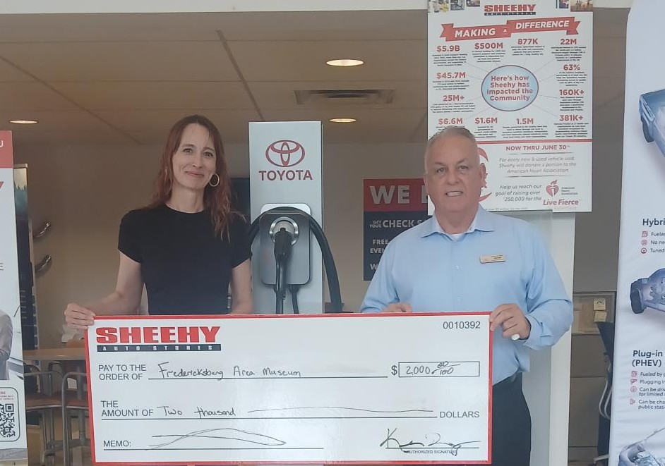 Read more about the article Celebrating Community: Sheehy Toyota of Fredericksburg Donates to Fredericksburg Area Museum