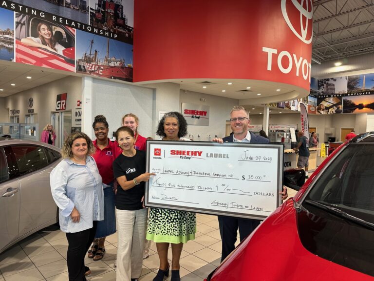 Read more about the article Sheehy Toyota of Laurel Donates $25,000 to Support Local Food Pantry