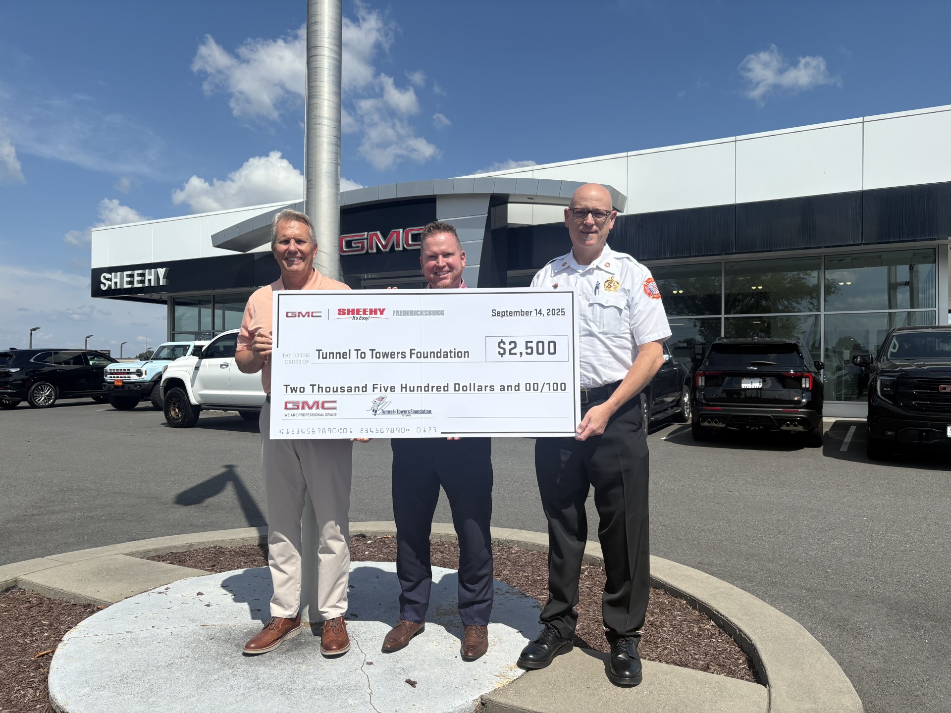 Read more about the article Sheehy GMC of Fredericksburg Supports Tunnels to Towers Foundation