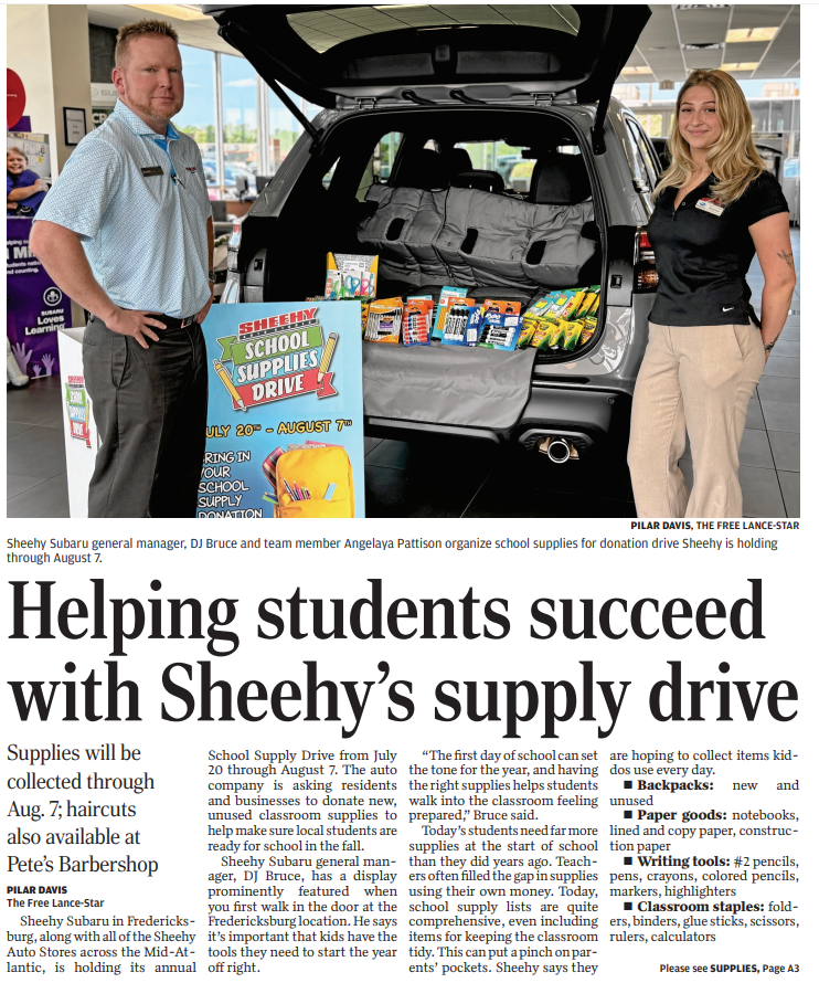 Read more about the article Fresh Cuts, Fresh Start: Sheehy GMC of Fredericksburg Helps Students Head Back to School